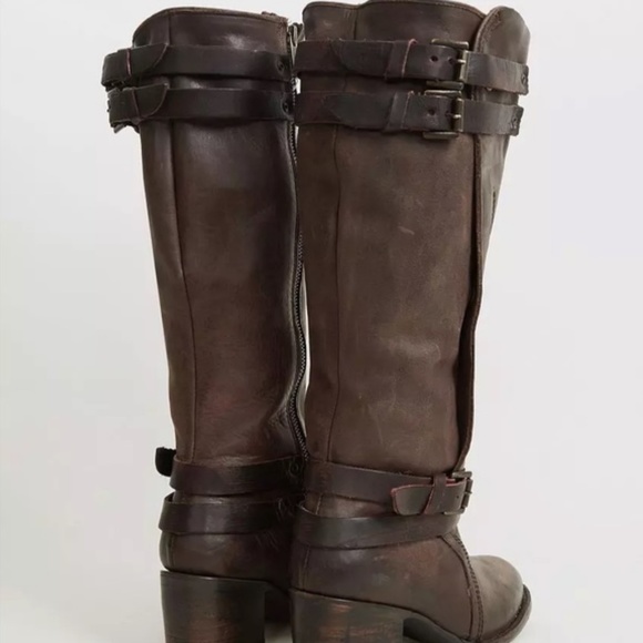 FREEBIRD by Steven Clive Tall Leather Brown Brown, Distressed Buckle, Size 8 - Picture 14 of 14